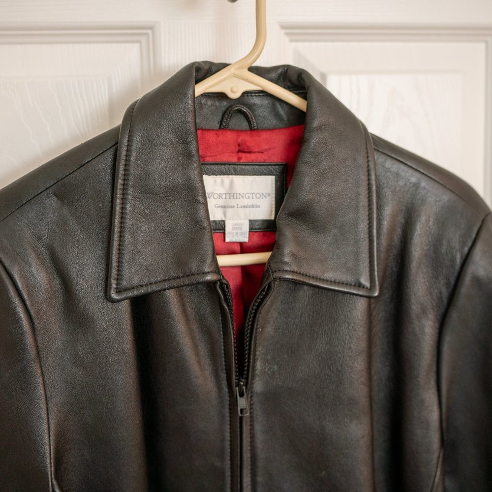 Worthington Genuine Leather Blazer - Size Large